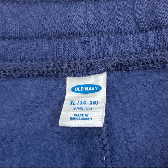 Old Navy Stretch Joggers Navy Blue & White Sz XL(14-16) - Picture 3 of 9